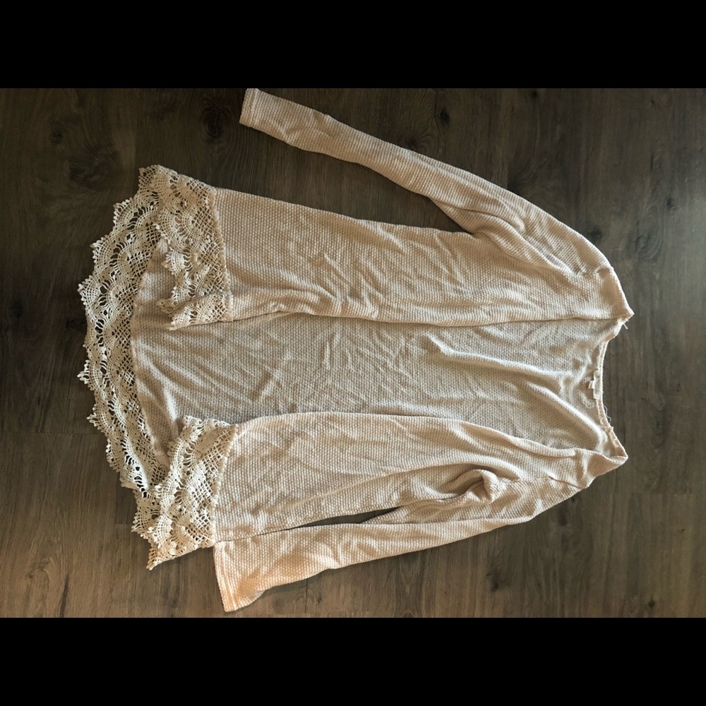 Lacy cream cardigan